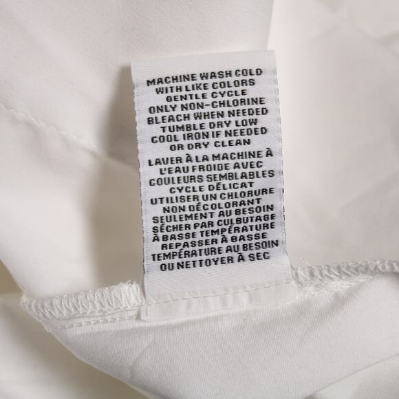 Magaschoni White Oversized Gold Button Shirt Blouse Relaxed Fit Cotton XS NWT - Picture 10 of 12